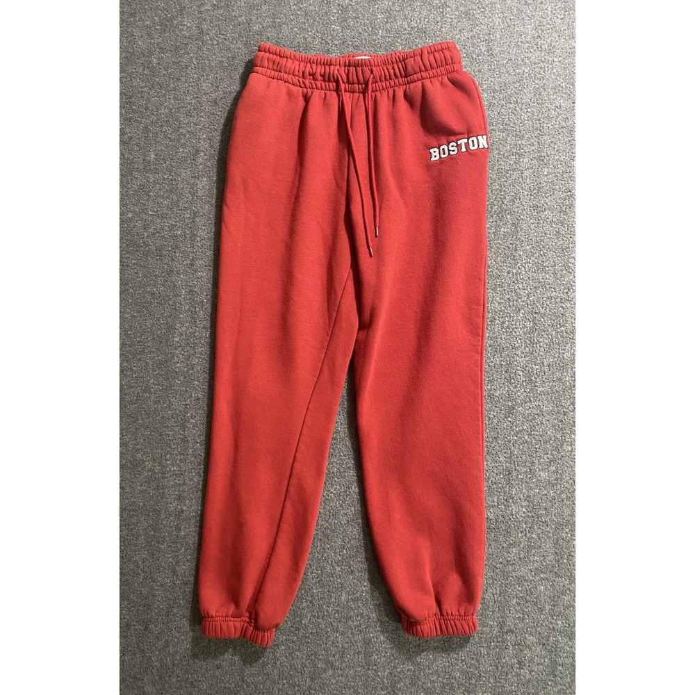 Refuge Athletics Boston Joggers Red Sweatpants High Rise Medium